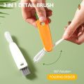 Beauty Nymph 3 in 1 Bottle Cap Detail Brush Multipurpose Bottle Gap Cleaner Brush for Insulation Cup Cover Groove Gap Deep Detail Cleaning Brushes Tool (White). 