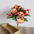 Wedding Garden Deor 10 Heads Stems Artificial silk Flowers Pansy Bunch Home.