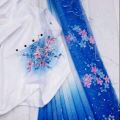 Ready Made Hand Paint Half Silk Sharee and Half Silk Panjabi For Combo Couple Dress. 