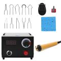 Wood Burner Pyrography Pen Burning Machine Gourd Crafts Tool Set With Welding Wire Top Adjustable Temperature.