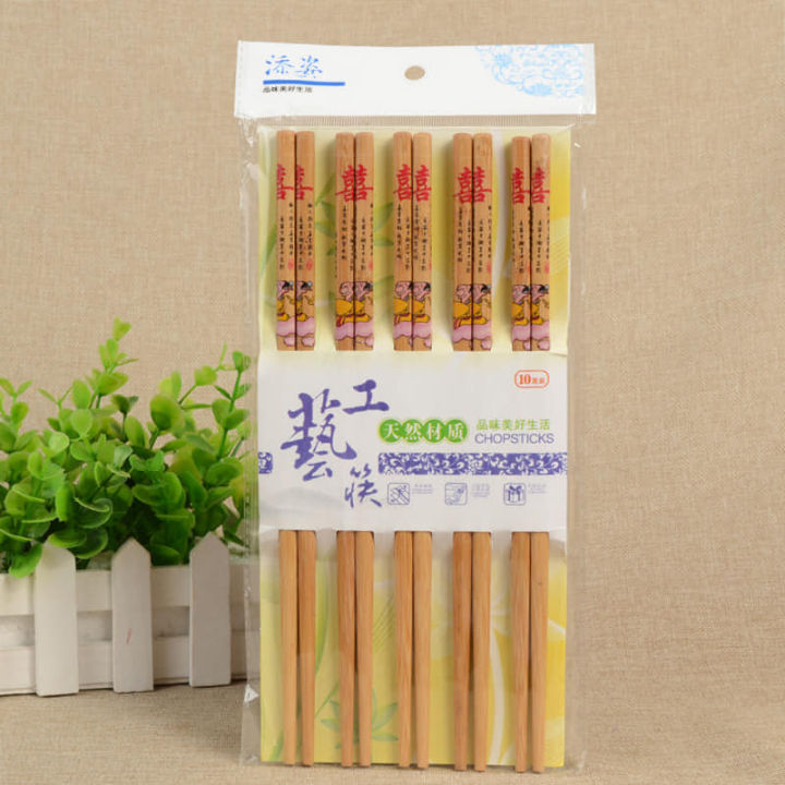 Natural Carved Bamboo Chopsticks, Creative Bamboo Chopstick Set, Durable, Reusable Non-slip Lightweight Chopsticks, Suitable for Home Restaurant Hotel, Kitchen Supplies