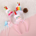 Creative Cake Candle Hat Headband Eye-catching Decorative Novelty Cake Hat Hair Bands Birthday Headband for Birthday Celebration Birthday Party Supplies Party Photo Props Birthday Decoration Props.