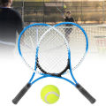 Yoomee 2 Pcs Set Children Tennis Rackets With Tennis Ball For Teenager Children Training Carbon Fiber Top Steel Material. 