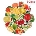 50 Pcs/Pack Fruits Stickers for Kitchen Baking Cup Dish Refrigerator Fruit Sticker.