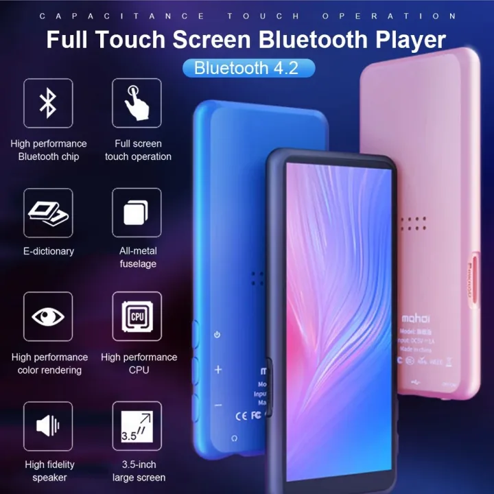 M9%20Bluetooth5.0%20MP4%20Player%204.0%20Inch%20Full%20Touch%20Screen%20FM%20Radio%20Recording%20E-book%20Music%20Video%20Player%20Built-in%20Speaker%20-%20Image%202
