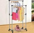 Stainless Steel Portable Cloth Rack Double Pole. 