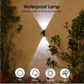 Auoyo Solar Outdoor Lighting Wall Light Solar Outdoor Waterproof Lamp Dual Head Up And Down Dual Color Luminescent High Brightness Wall Spotlights Door Signs And Wall Lights.