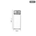 Empty Glass bottles Leak-proof Mini Transparent Sample jars Aluminium cap Storage vials for Crafts Cosmetics Essential oils. 