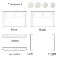 【New and Improved】 Protective Case Rocker Cap for Legion Go Monitor Game Console Game Frame Plastic PC Protective Cover Easy Install Easy to Use Transprent.