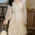 Summer Mori Style First Love Dress Mori Long Dress Atmosphere Sweet Princess Sleeves Long Dress French Gentle.