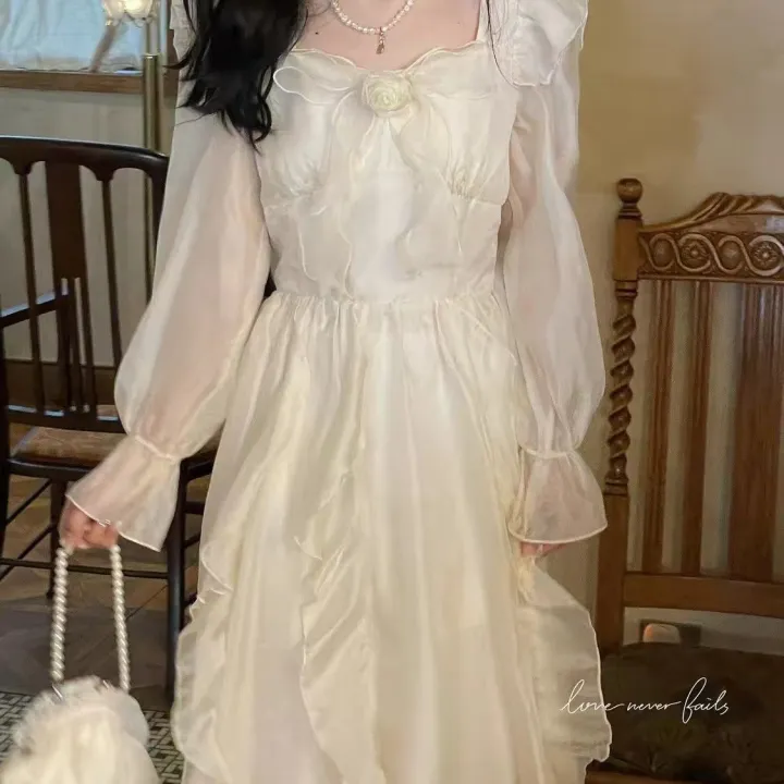 Summer%20Mori%20Style%20First%20Love%20Dress%20Mori%20Long%20Dress%20Atmosphere%20Sweet%20Princess%20Sleeves%20Long%20Dress%20French%20Gentle%20-%20Image%208