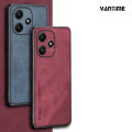 Vantime for Xiaomi Redmi 12 5G / POCO M6 Pro 5G Case Soft Pure Leather Slim Matte Back Cover.