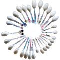 Wuhe melamine tableware children's spoons, household baby tableware, soup spoons, training eating spoons, baby spoons, milk custard. 