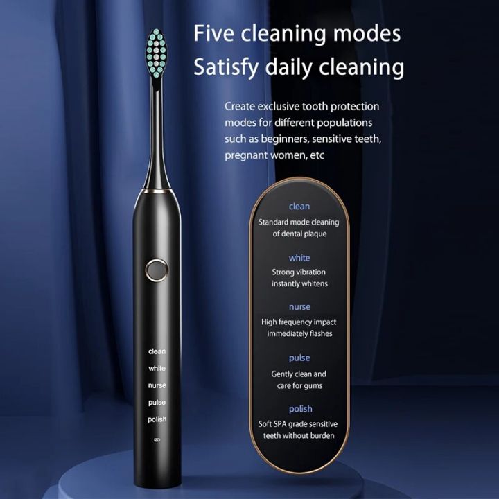 GeZhou 310 sonic electric toothbrush Adult automatic toothbrush Rechargeable With 3 heads replacement IPX67 Tooth Brush