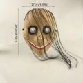 New Halloween Horror With Long Hair Mask Funny Mask V-shaped Mouth Mask With Hair Female Ghost Mask Roleplay MoMo Mask.