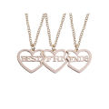 Fashion Best Friends Honey Love Couple Pendant Necklace 2 Pcs/ Set Chain Choke Broken Heart BFF Good Friendship Jewelry Gift. 