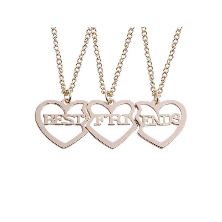 Fashion%20Best%20Friends%20Honey%20Love%20Couple%20Pendant%20Necklace%202%20Pcs/%20Set%20Chain%20Choke%20Broken%20Heart%20BFF%20Good%20Friendship%20Jewelry%20Gift%20-%20Image%204