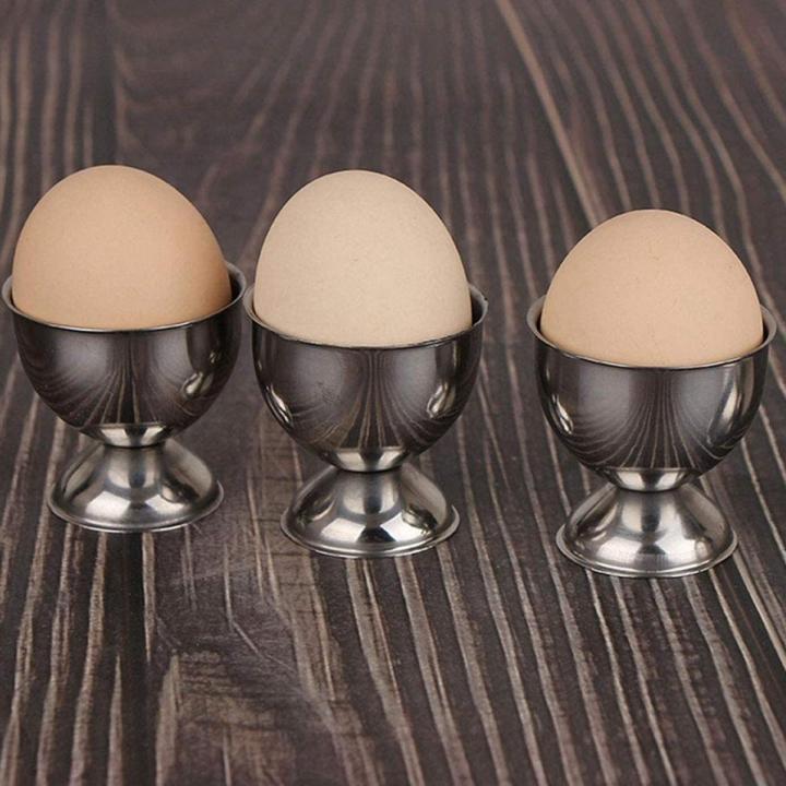 Egg Cups Set Stainless Steel Eggs Hard Boiled Eggs and Soft Tray Tool Holders Kitchen