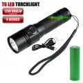 Powerful T6 LED Torchlight 10W 800 Lumen USB Rechargeable IP65 Torch Light. 