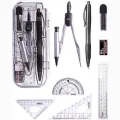 M & G Premium New 8-Piece Geometry Set with Case - Elegant Office & School Essentials.