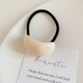 Korean Simple Temperament Acrylic Circular Black Rubber Band Headdress High Elastic Hair band Hair Accessories.