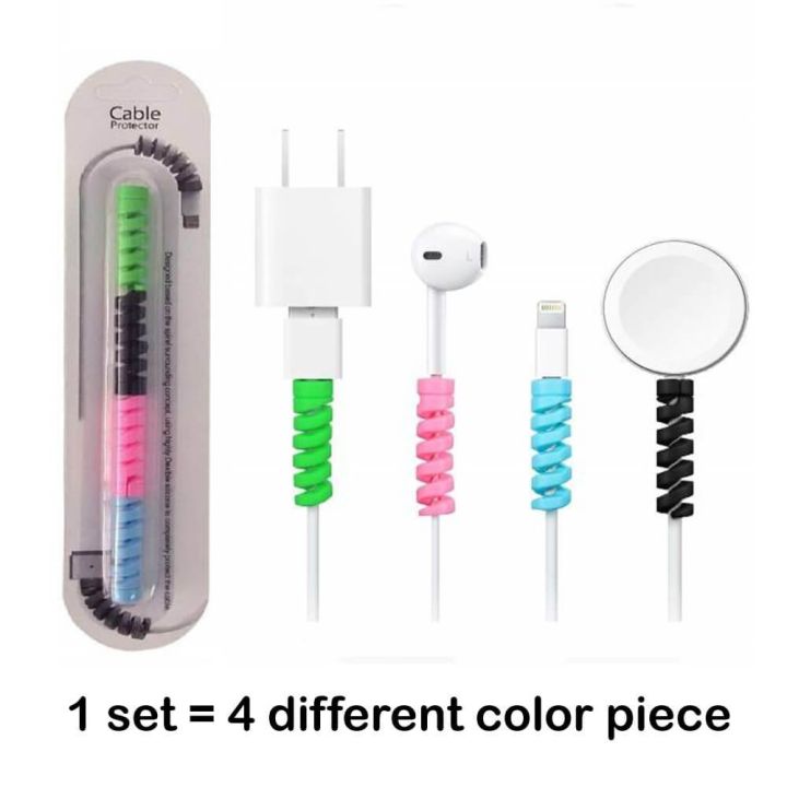 4Pcs%20Spiral%20Cable%20Protector%20for%20iphone%20Charger%20Cable%20Data%20Line%20Usb%20Cable%20Protector%20Silicone%20Bobbin%20winder%20Protective%20Case%20Cover%20-%20Image%202