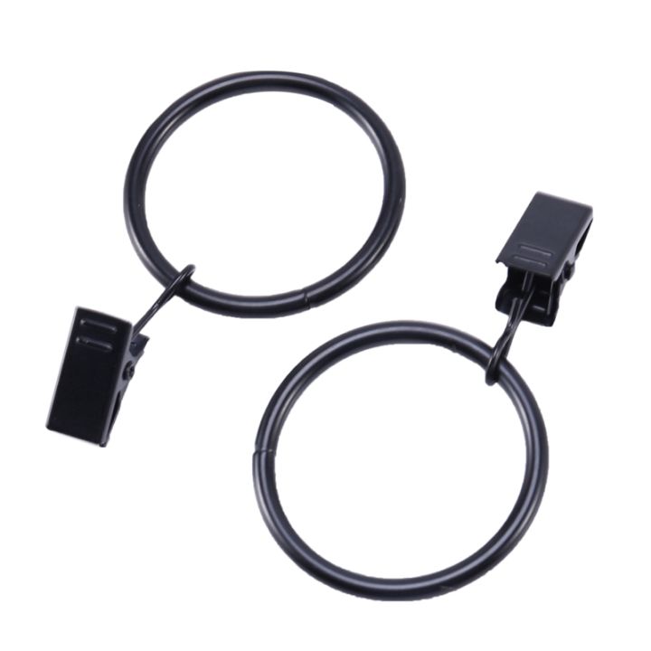 72%20Pack%20Rings%20Curtain%20Clips%20Strong%20Metal%20Decorative%20Drapery%20Window%20Curtain%20Ring%20with%20Clip%20Interior%20Diameter%20Black%20-%20Image%204
