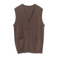 pocket vest cardigan men sweater fashion black top clothing for mens sweaters coat gilet fall vintage v neck winter man jacket.