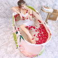 120CM Foldable Bathtub Double Non-Inflatable Bath Tub Household Portable Large Full Body Bath Barrel With Frame For Adults. 