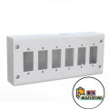 6 Hole Piano Switch Box Plastic Nylon ( Electrical Switch Board of 6 Ghat )  White Color. 