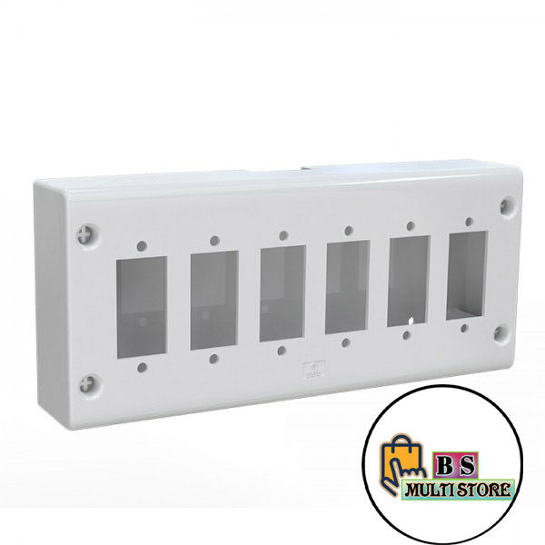 6%20Hole%20Piano%20Switch%20Box%20Plastic%20Nylon%20(%20Electrical%20Switch%20Board%20of%206%20Ghat%20)%20%20White%20Color%20-%20Image%203