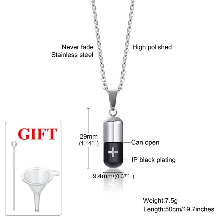 Vnox%20Hollow%20Pill%20Necklace%20for%20Men%20Women,Cross%20Engraved,Cremation%20Urn%20Pendant,Perfume%20Holder,Ashes%20Vial%20Keepsake%20Memorial%20Jewelry%20-%20Image%206