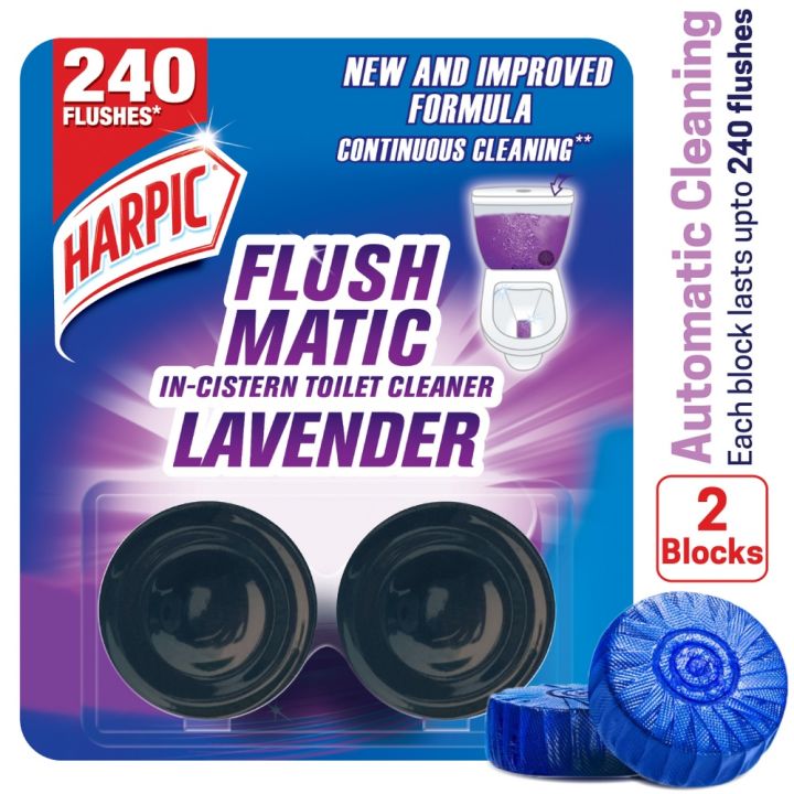 Harpic%20Flushmatic%20Lavender%20In%20Cistern%20Toilet%20Cleaner%20Blocks%20(50g%20X2pcs)%20Automatic%20Cleaning%20with%20Every%20Flush%20-%20Image%202