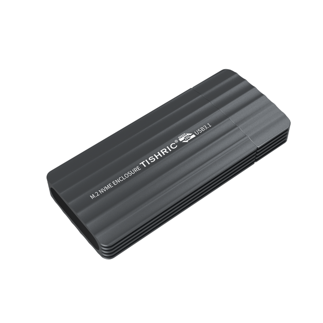 TISHRIC Portable M2 Nvme External SSD Case M2 Nvme To USB 3.1 High Speed 10Gbps External Hard Drive Nvme Enclosure