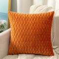 Pure Color Velvet Plaid Pillowcase Home Living Room Bedroom Sofa Pillow Case Plush Cushion Cover Home Decor Pillow Cover 45cm.