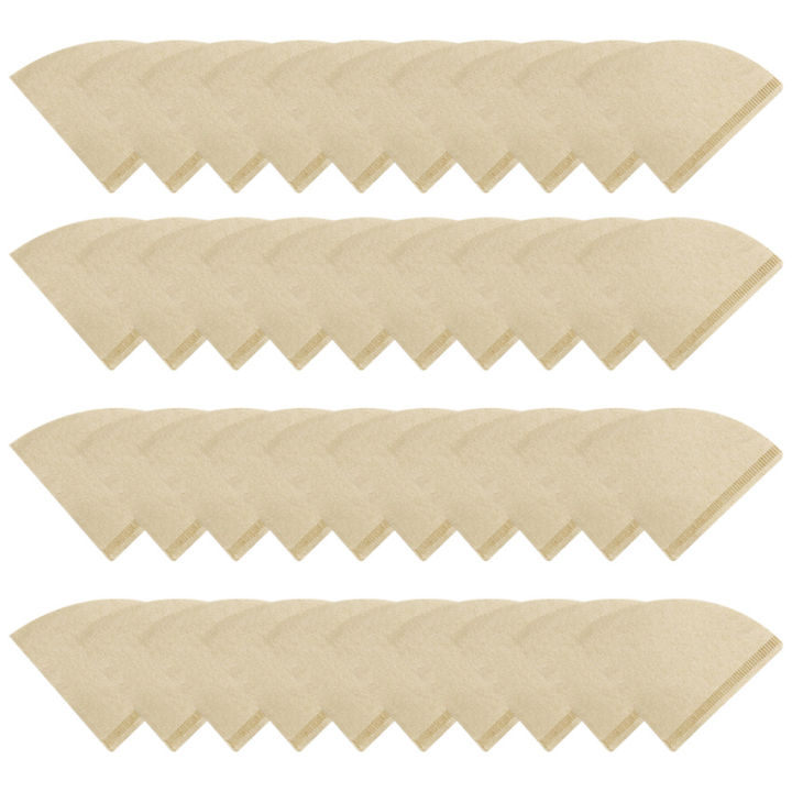 Raw wood pulp coffee filter paper hand-washed filter paper fan-shaped cone filter drip coffee pot V60 filter paper 1-4 people