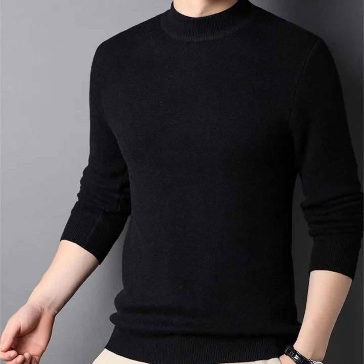 Men%20Fall%20Winter%20Sweater%20Knitted%20Solid%20Color%20Elastic%20Half-high%20Collar%20Long%20Sleeve%20Slim%20Fit%20Pullover%20Soft%20Warm%20Anti-pilling%20Men%20-%20Image%203