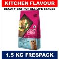 Kitchen Flavor Grain Free Complete Beauty Cat Food For all Life stages 1.5KG. 