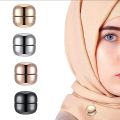 New Mini Size Round Magnet Brooch For Women Hijab Strong Metal Magnetic Clip Muslim Scarf Accessories No Hole Pin. 