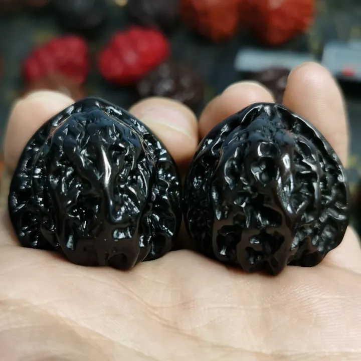 Domineering%20Personalized%20Stuffy%20Wang%20Yong%20Da%20Officer's%20Cap%20Four%20Buildings%20Floor%20Black%20Collection%20Walnuts%20Antique%20Jadified%20Hand%20Pieces%20Shaped%20-%20Image%202
