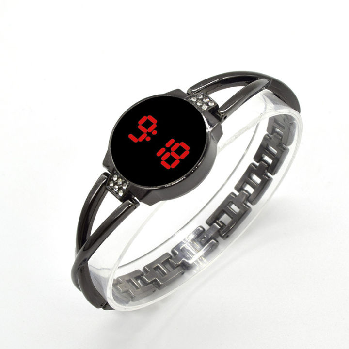 Minimalist%20Design%20Stainless%20Steel%20LED%20Touch%20Screen%20Women's%20Watch%20Fashionable%20Bracelet%20Strap%20with%20Designer%20Decoration%20-%20Image%205