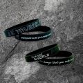 New Inspiring Bracelets Motivational Be yourself, Change The World Create Dream Inspirational Silicone Wristband Rubber Bracelet. 