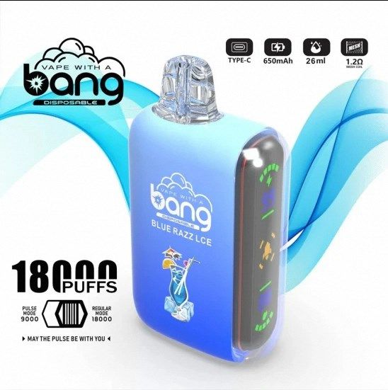 PRC product E Cigarettes Bang Disposable Vape 18000 Puffs LED Screen Light  15 Flavors Type-C Rechargeable Vape Pen puff - 1 piece | Daraz.com.bd