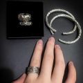 The Mystic Nine Buddha Bracelet Zhang Qishan Retro Temperament Marcasite Ring Men and Women Couples Openings Bracelet All-Matching Accessories.