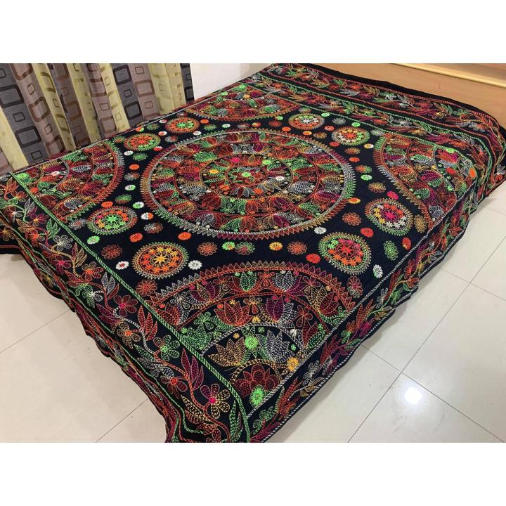 Hand Made Cotton Nakshi Kantha - Multi Color