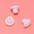 Plastic Round Shaped Cover Screw Cap Lid White 100Pcs for 5mm Dia Hole. 
