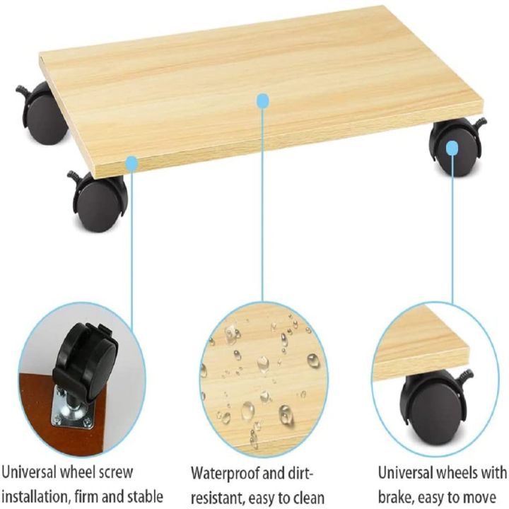 Heavy%20Duty%20Wooden%20CPU%20Trolley%20Computer%20Desktop%20Tower%20Stand%20with%20Locking%20Wheels,Multicolo%20-%20Image%205