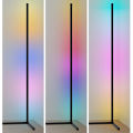 RGB vertical illusion wall corner bedroom, living room, floor to ceiling sound pickup bedside lamp, LED ambient light.