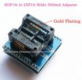 【Hot item】 SOP16 to DIP16 Adapter Socket Wide 300mil / SOIC16 -DIP16 Socket sop16 ic programmer. 