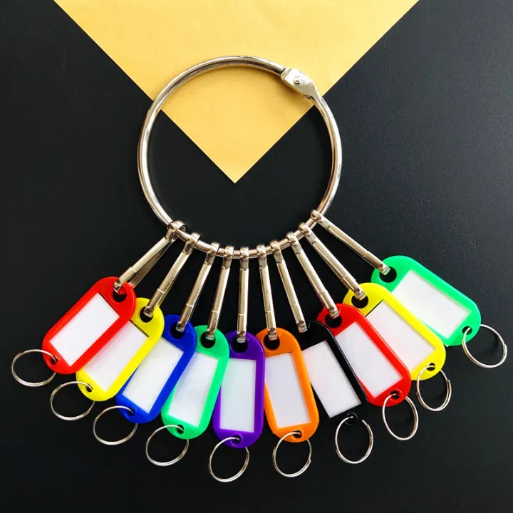 Stainless%20steel%20keychain%20management%20plate%20easy%20to%20pick%20lobster%20buckle%20hook%20mark%20classification%20card%20hand-held%20landlord%20big%20key%20ring%20-%20Image%203